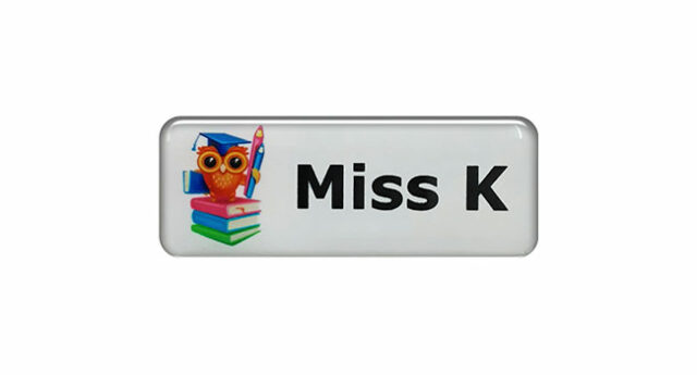 50x20mm domed name badge
